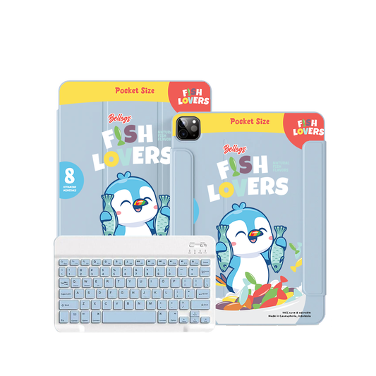 iPad Wireless Keyboard Flipcover - Fish Lovers
