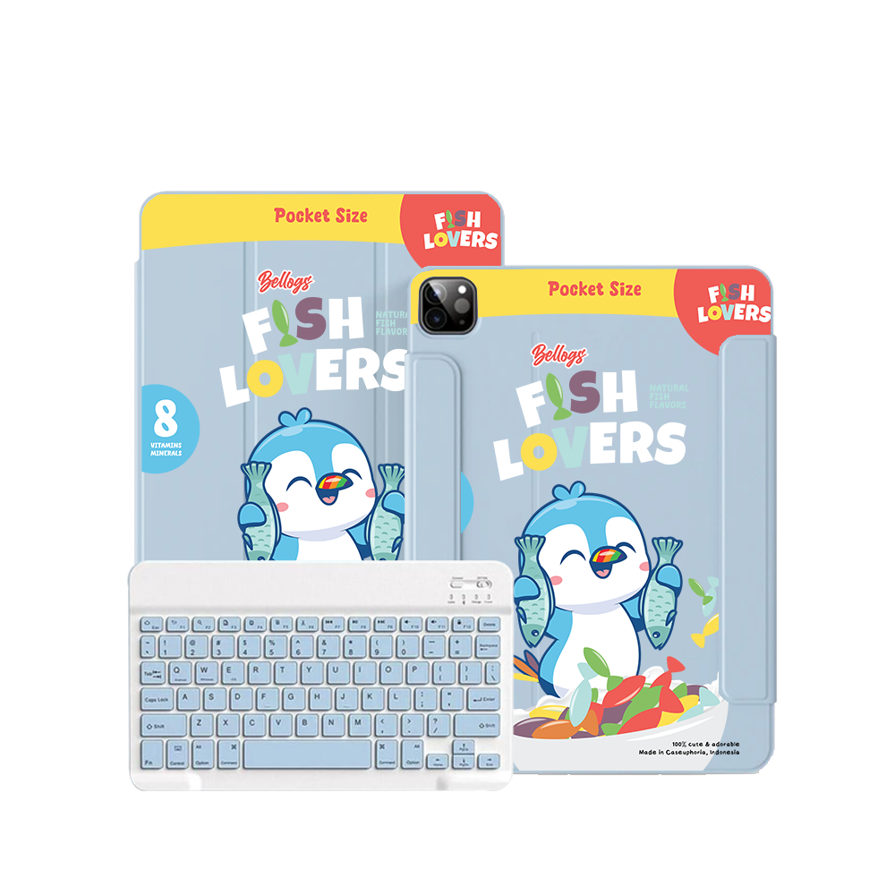 iPad / Android Tab Wireless Keyboard Flipcover - Fish Lovers