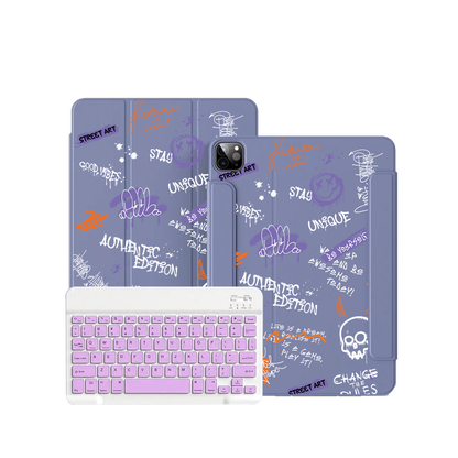 iPad / Android Tab Wireless Keyboard Flipcover - Graffiti 1.0