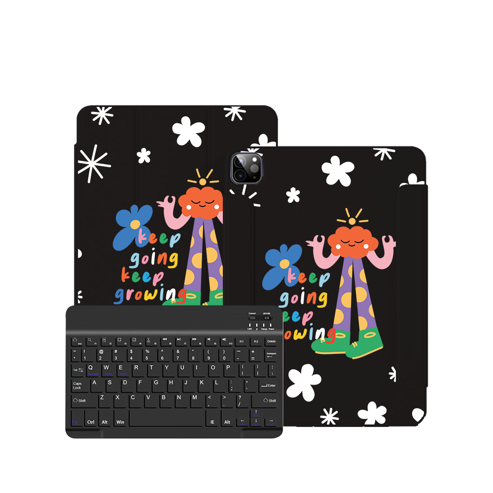 iPad / Android Tab Wireless Keyboard Flipcover - Keep Growing