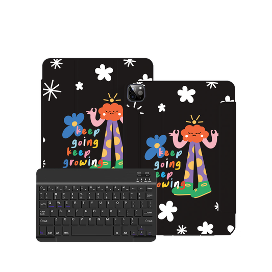 iPad / Android Tab Wireless Keyboard Flipcover - Keep Growing