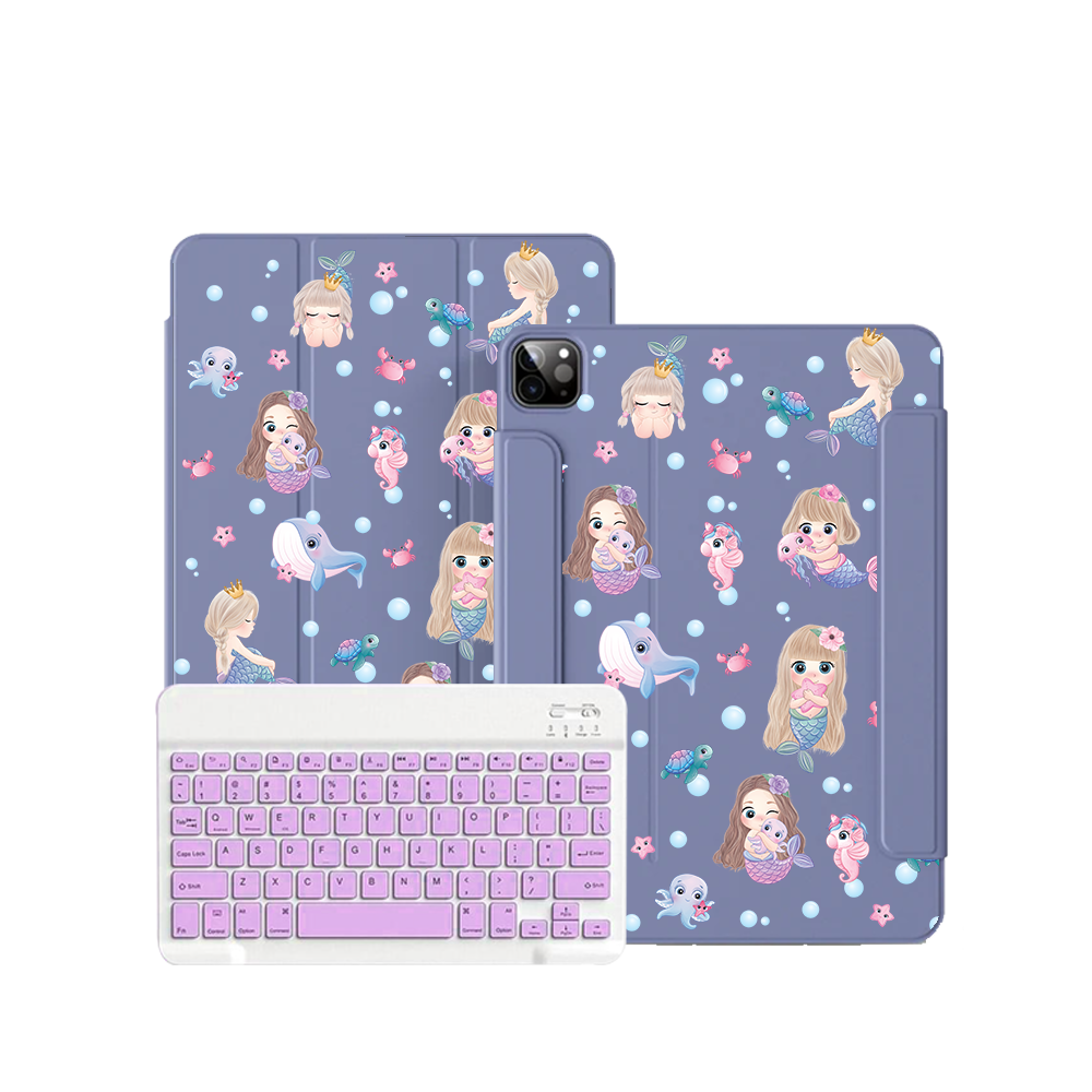 iPad / Android Tab Wireless Keyboard Flipcover - Little Mermaid