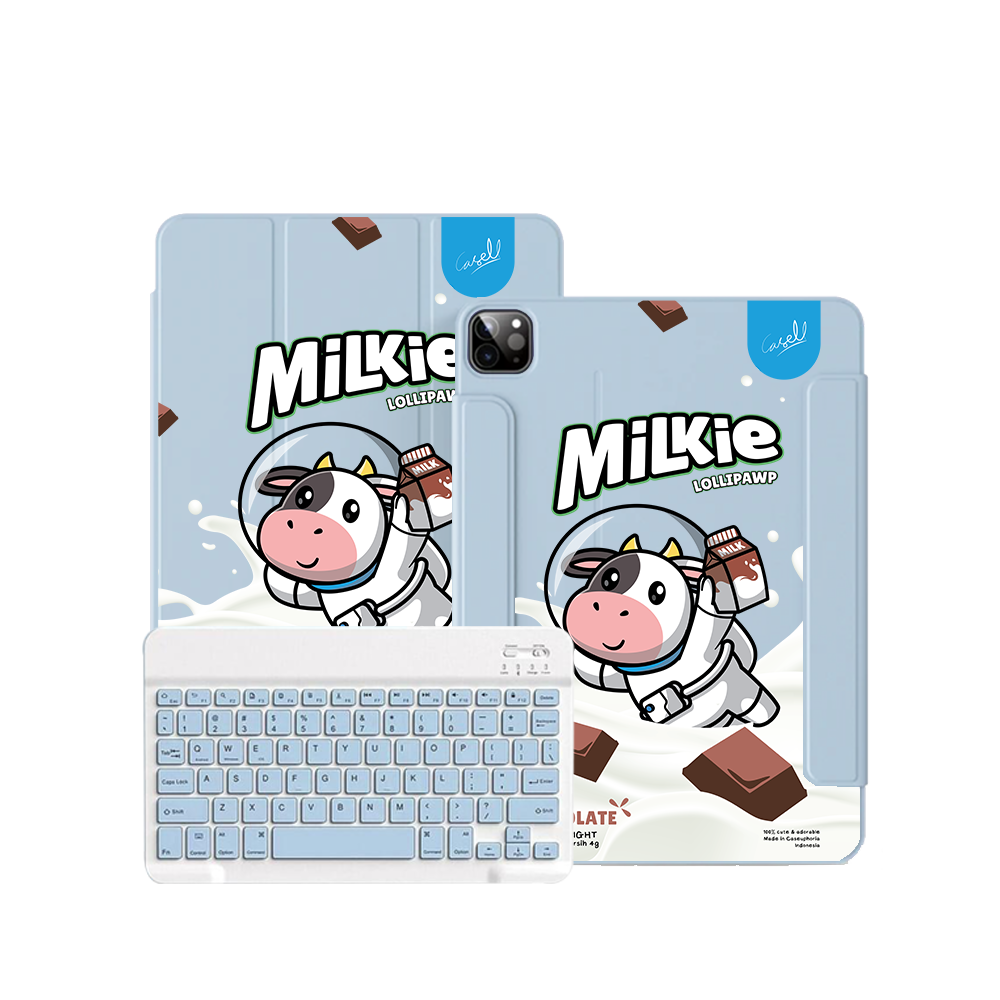 iPad Wireless Keyboard Flipcover - Milkie