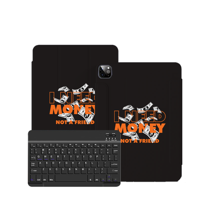 iPad / Android Tab Wireless Keyboard Flipcover - Money better than Friend