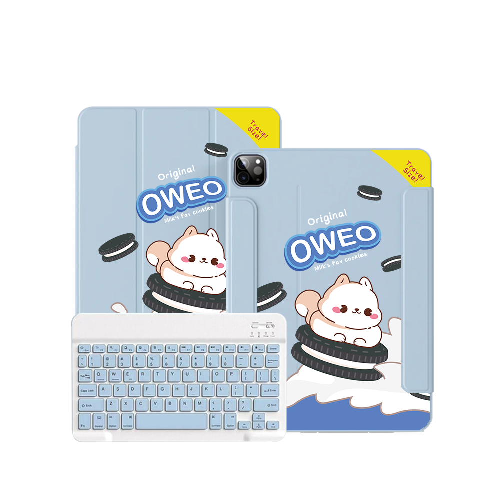 iPad / Android Tab Wireless Keyboard Flipcover - Oweo Dog