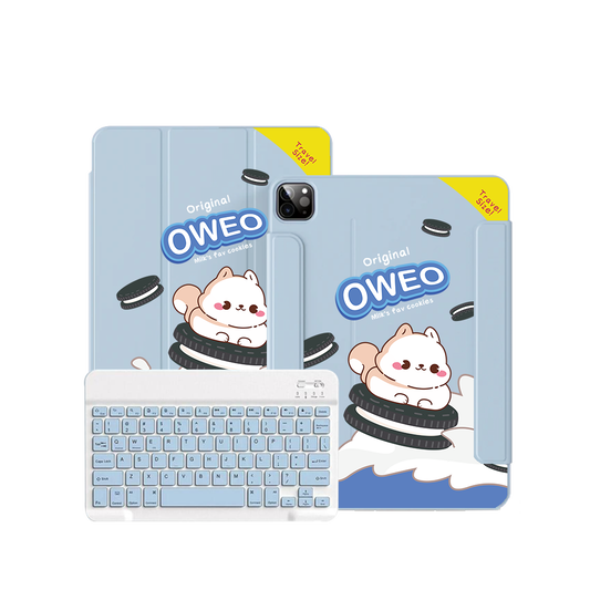 iPad / Android Tab Wireless Keyboard Flipcover - Oweo Dog