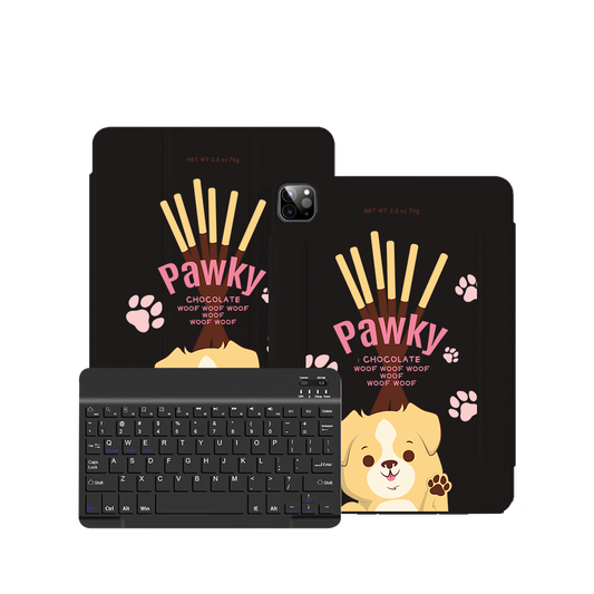 iPad Wireless Keyboard Flipcover - Pawky Dog