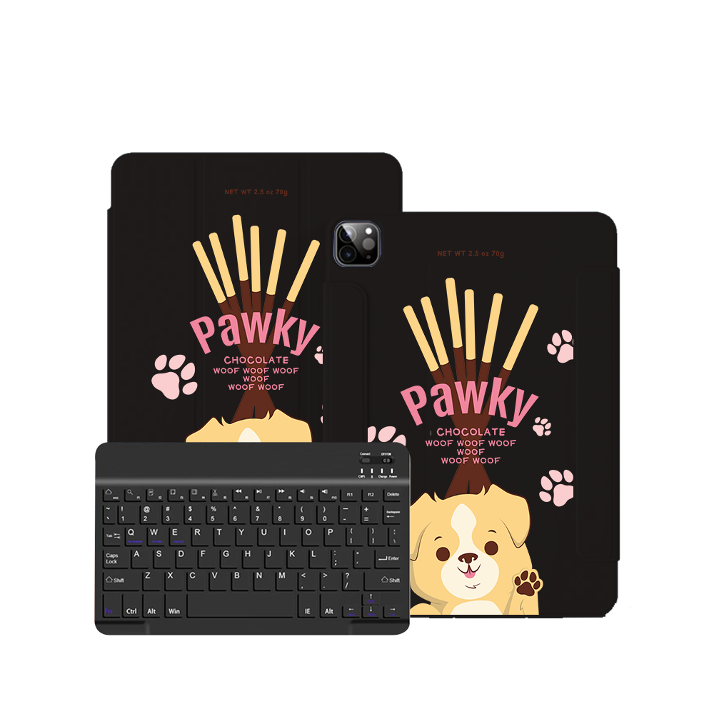 iPad Wireless Keyboard Flipcover - Pawky Dog