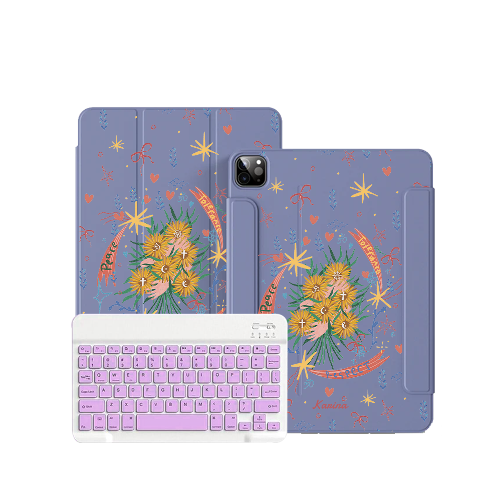 iPad / Android Tab Wireless Keyboard Flipcover - Peace