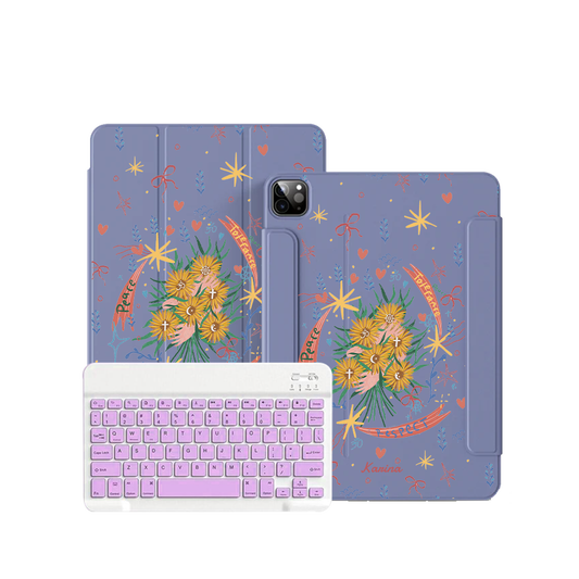 iPad / Android Tab Wireless Keyboard Flipcover - Peace