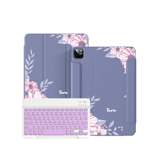 iPad Wireless Keyboard Flipcover - Pink Blossom
