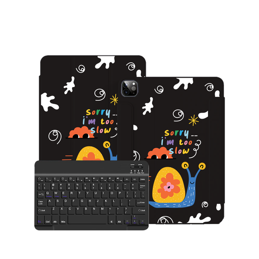 iPad / Android Tab Wireless Keyboard Flipcover - Sorry Being Slow