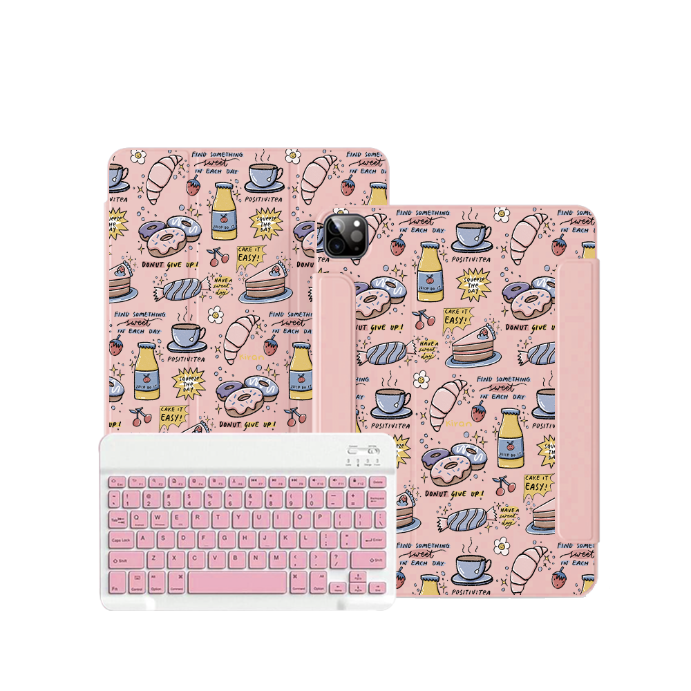 iPad / Android Tab Wireless Keyboard Flipcover - Sweets