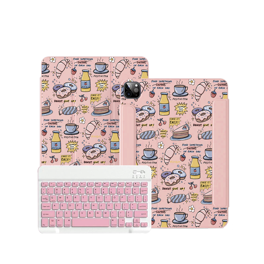 iPad / Android Tab Wireless Keyboard Flipcover - Sweets