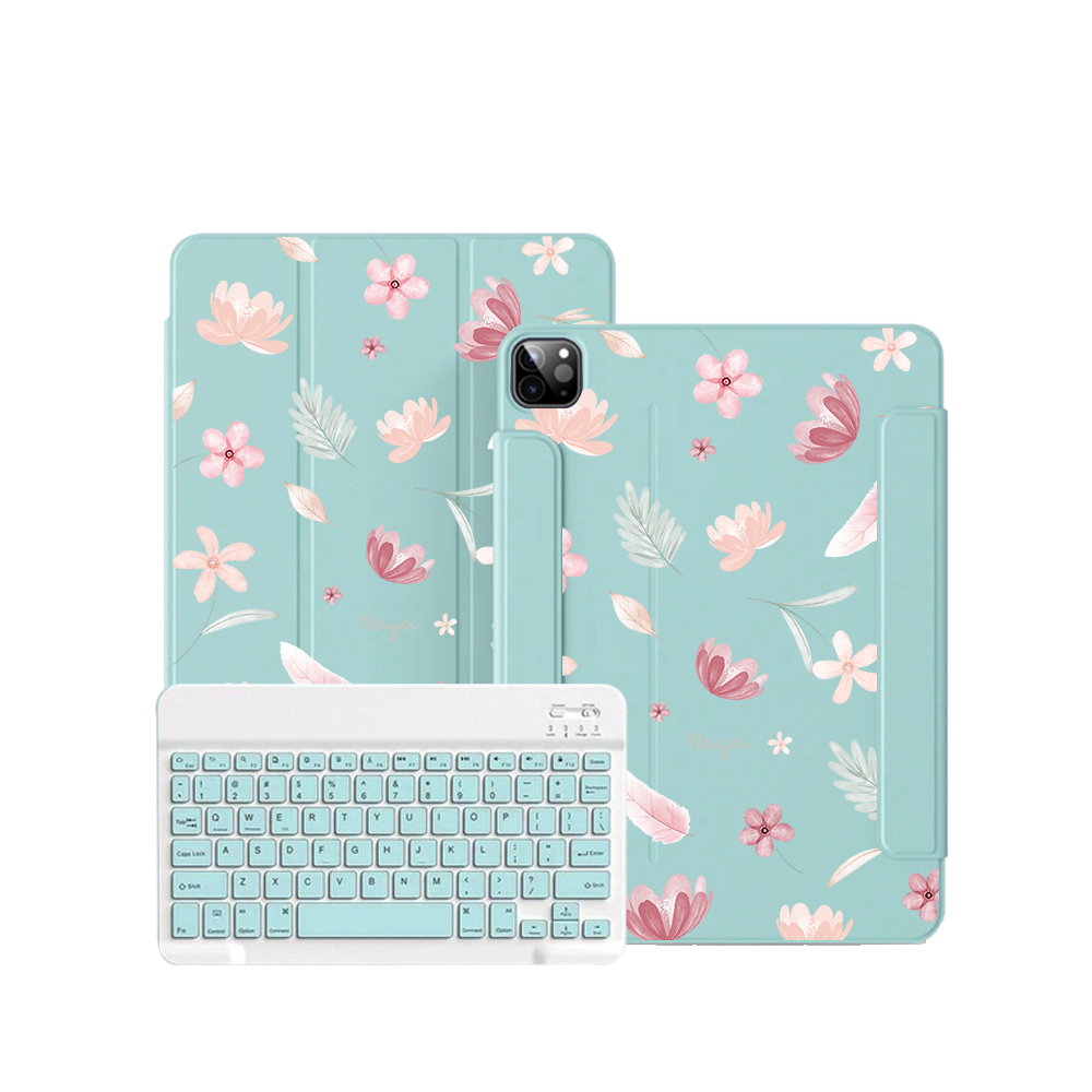 iPad Wireless Keyboard Flipcover - Wild Flower