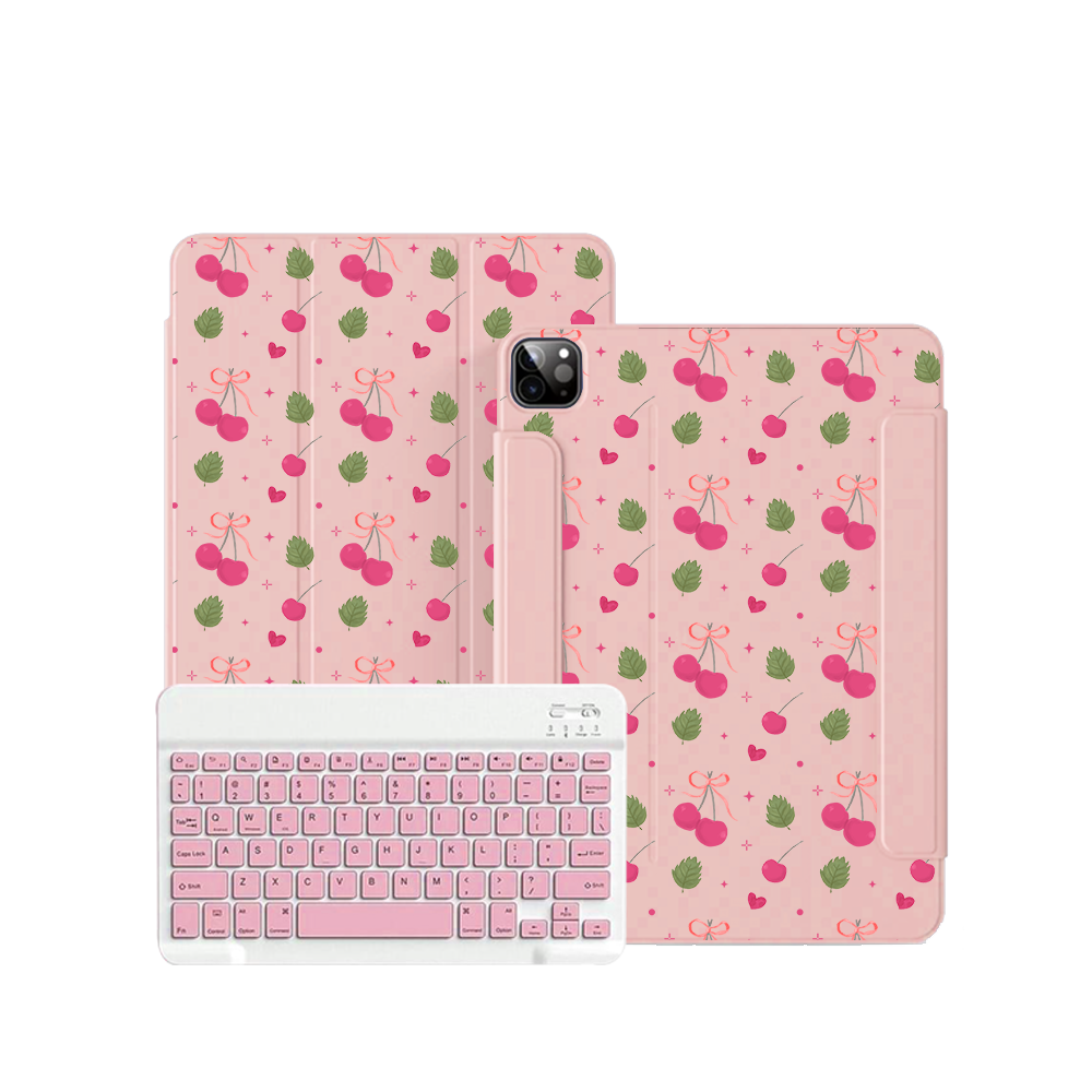 iPad / Android Tab Wireless Keyboard Flipcover - Coquette Cherry