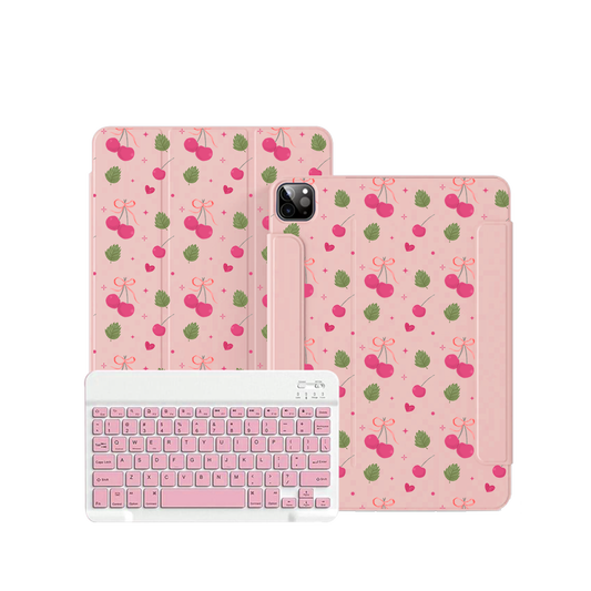 iPad / Android Tab Wireless Keyboard Flipcover - Coquette Cherry