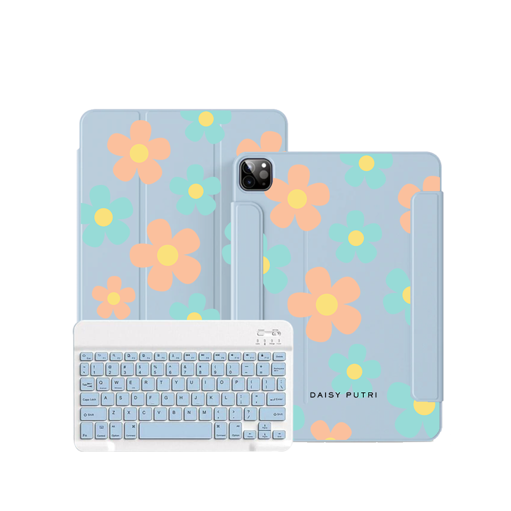 iPad Wireless Keyboard Flipcover - Daisy Daze
