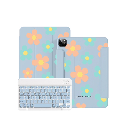 iPad / Android Tab Wireless Keyboard Flipcover - Daisy Daze