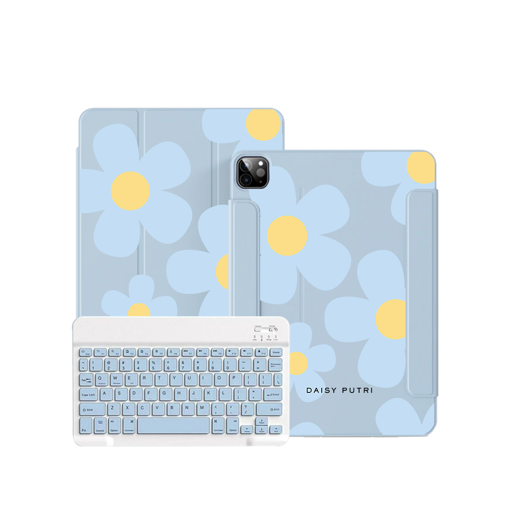iPad Wireless Keyboard Flipcover - Daisy Garland