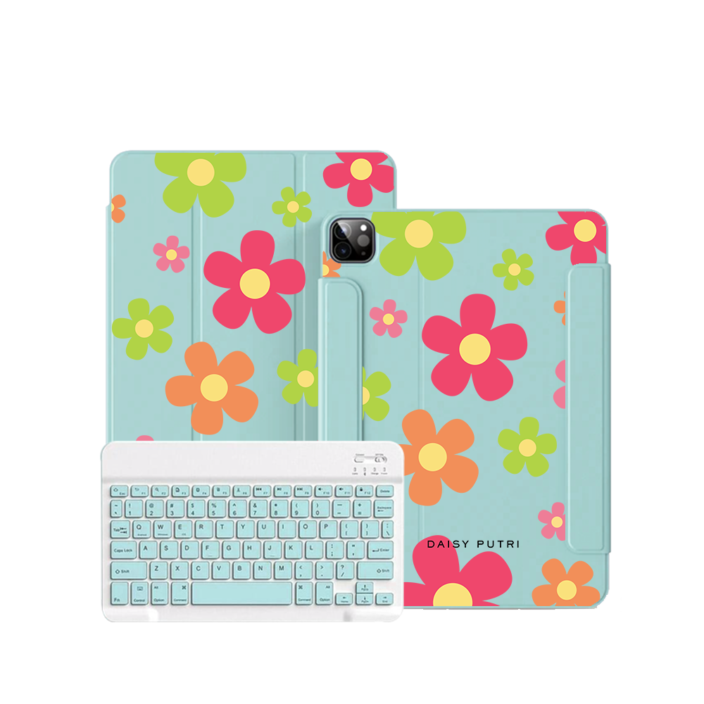 iPad Wireless Keyboard Flipcover - Daisy Sunshine 2.0