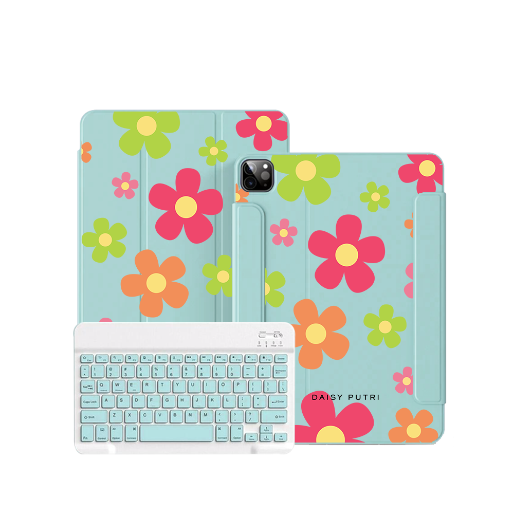 iPad / Android Tab Wireless Keyboard Flipcover - Daisy Sunshine 2.0