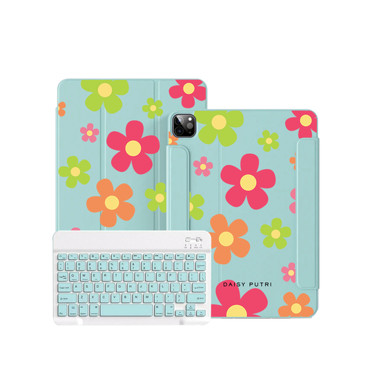 iPad / Android Tab Wireless Keyboard Flipcover - Daisy Sunshine 2.0