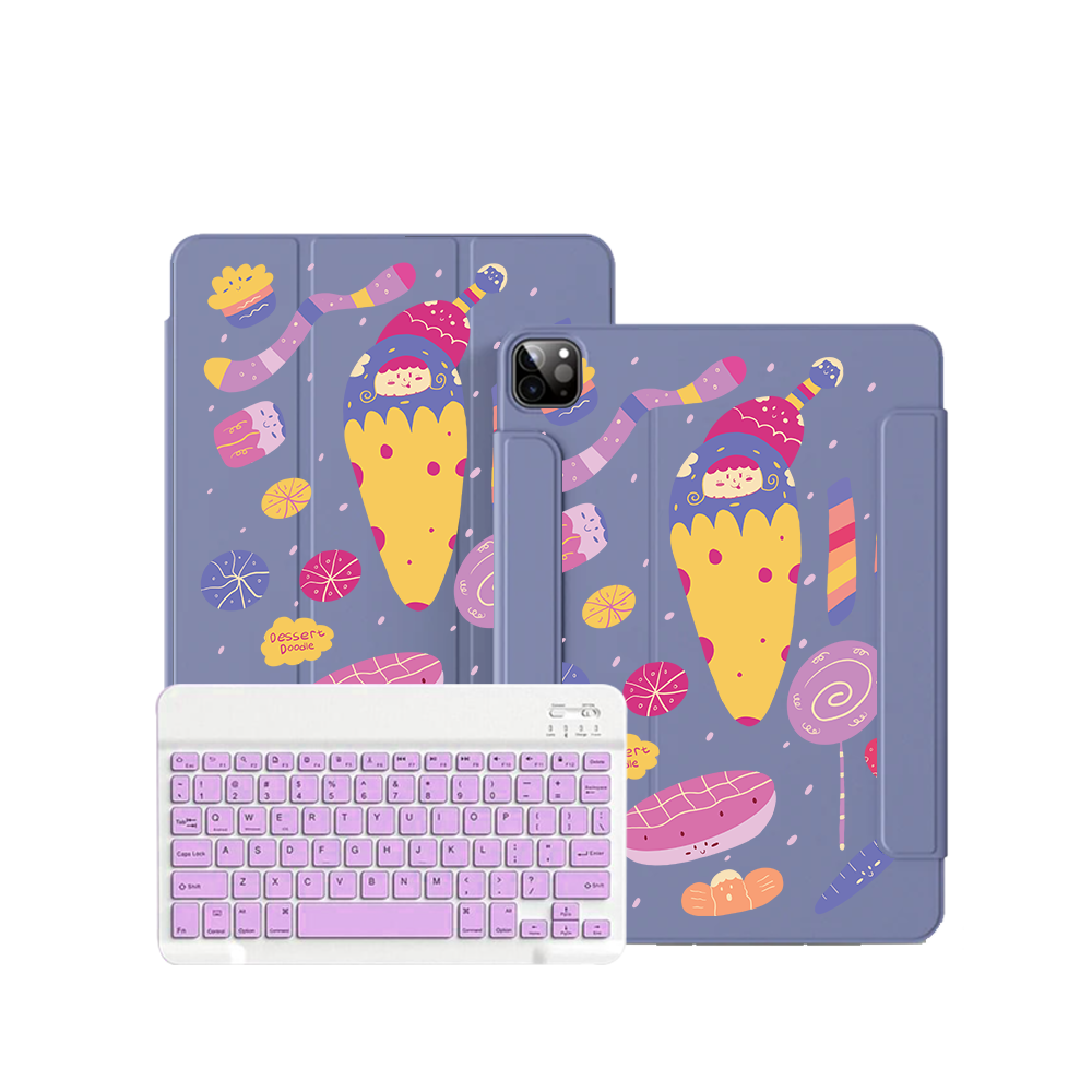 iPad Wireless Keyboard Flipcover - Dessert Doodle