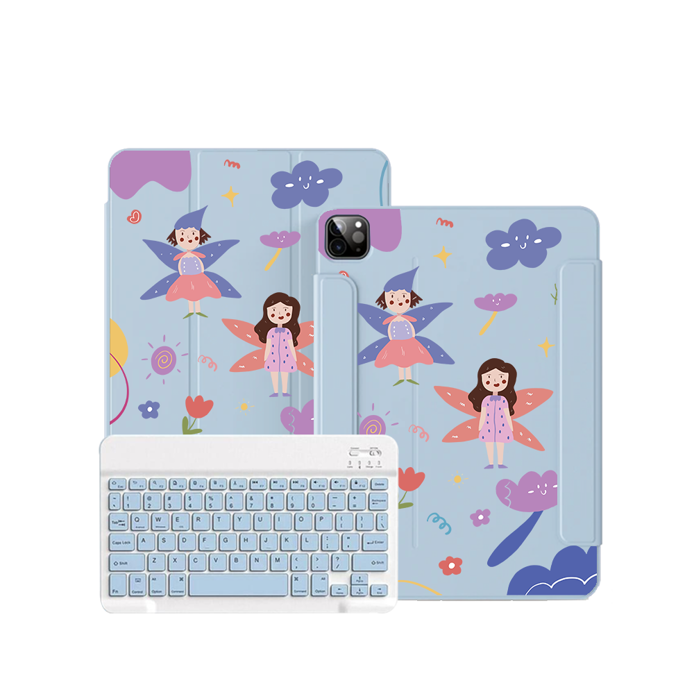 iPad Wireless Keyboard Flipcover - Fairy Pattern