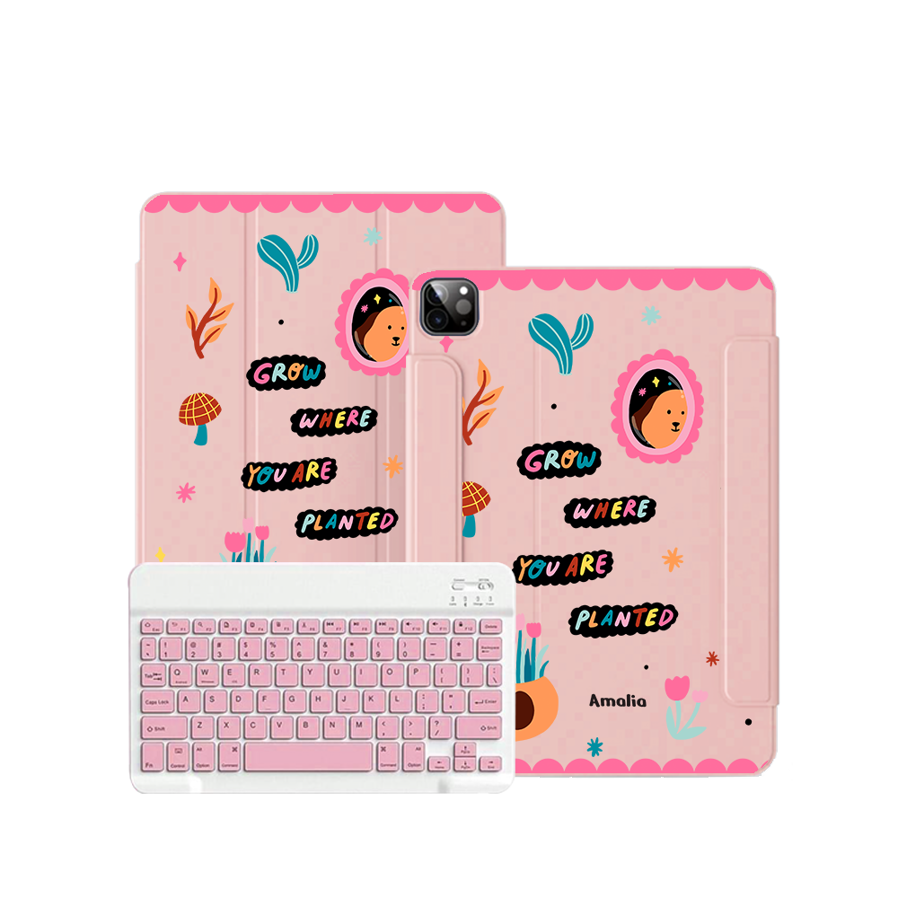 iPad / Android Tab Wireless Keyboard Flipcover - Grow Where You're Planted