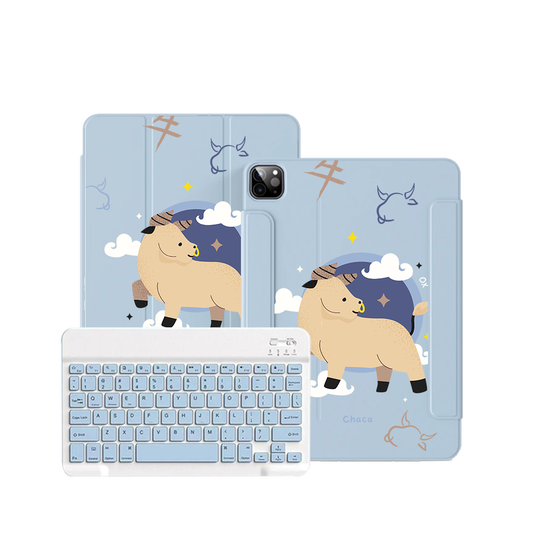 iPad Wireless Keyboard Flipcover - Ox (Chinese Zodiac / Shio)