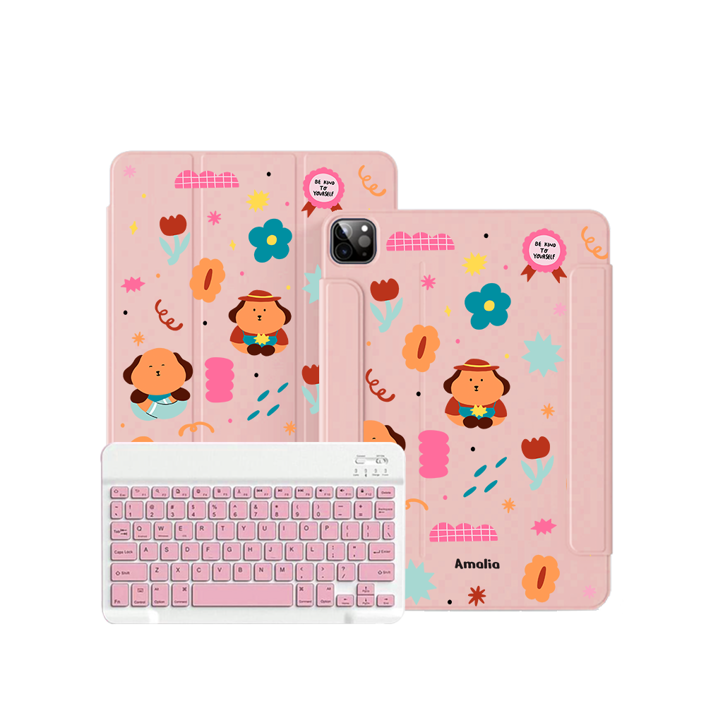 iPad / Android Tab Wireless Keyboard Flipcover - Selflove Garden