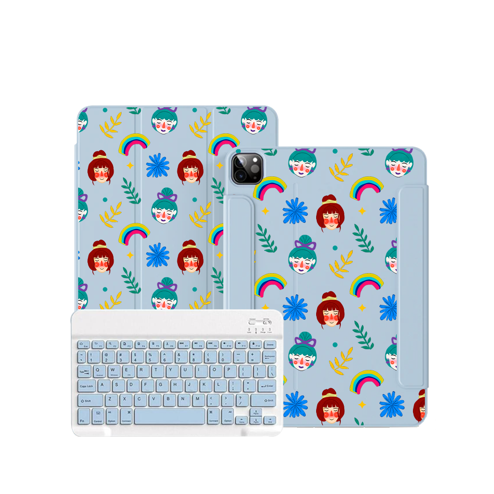 iPad Wireless Keyboard Flipcover - Unconditional Girl