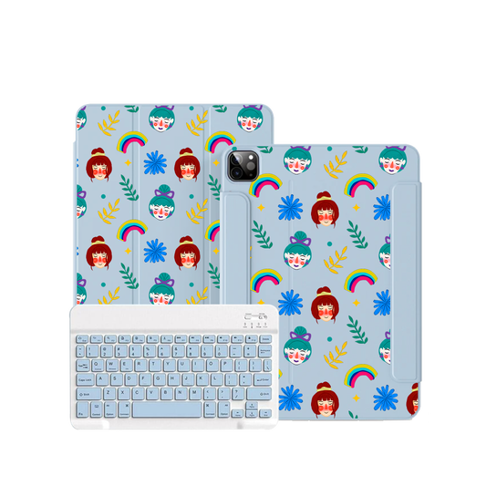 iPad Wireless Keyboard Flipcover - Unconditional Girl