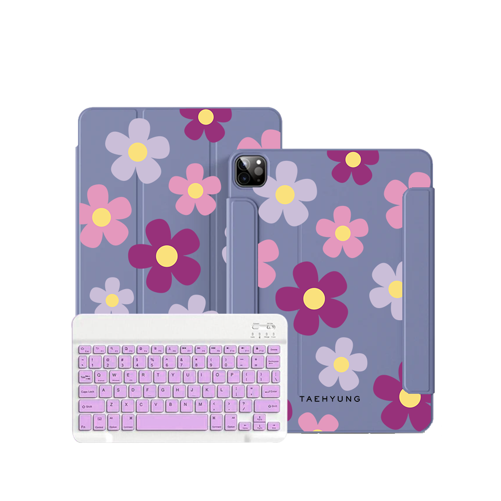 iPad / Android Tab Wireless Keyboard Flipcover - Daisy Paradise