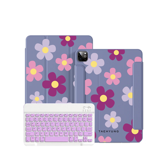 iPad / Android Tab Wireless Keyboard Flipcover - Daisy Paradise