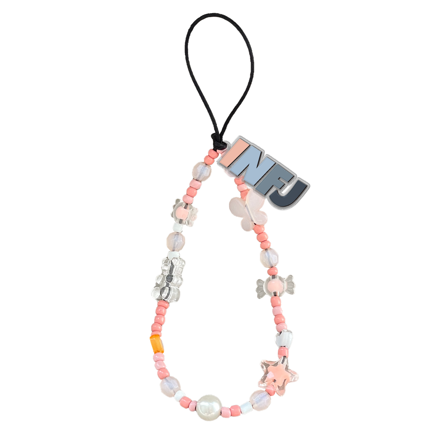 Beaded Strap with Acrylic Charm  - INFJ