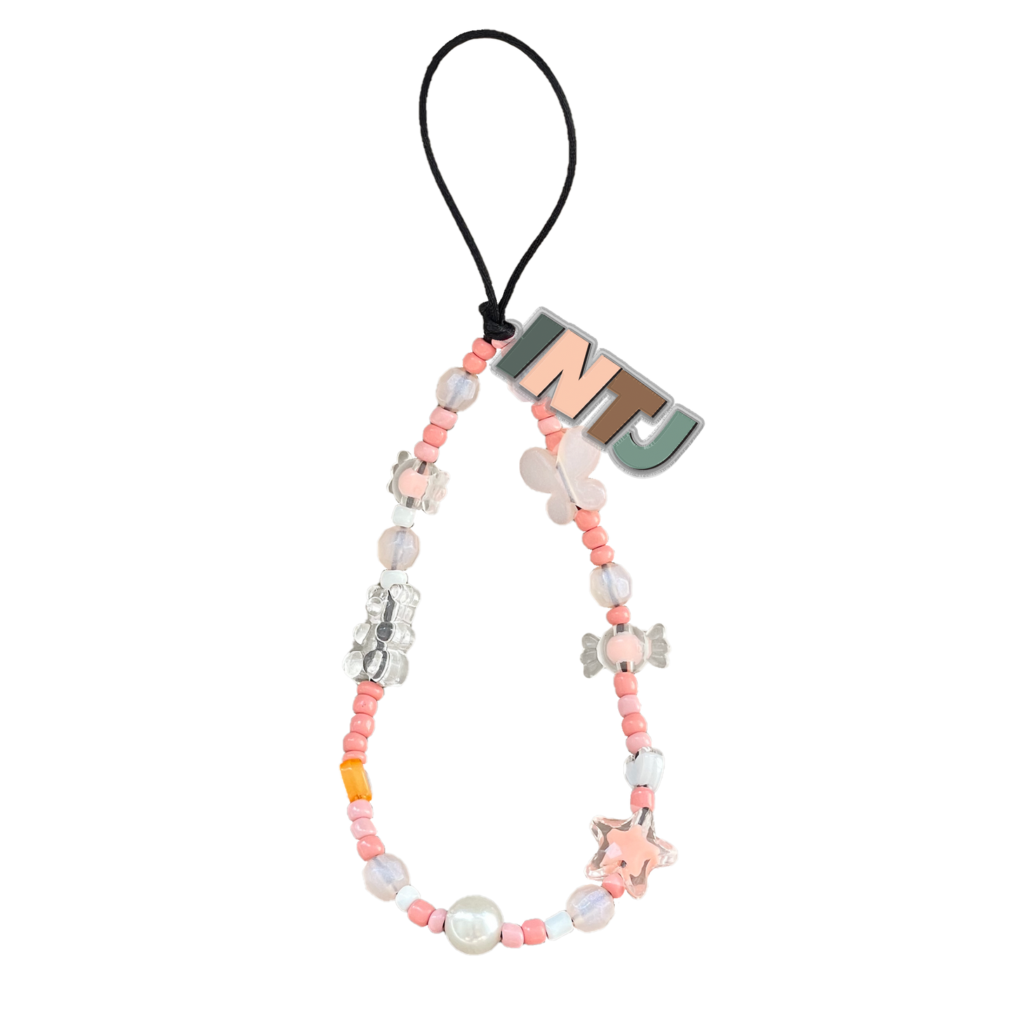 Beaded Strap with Acrylic Charm  - INTJ