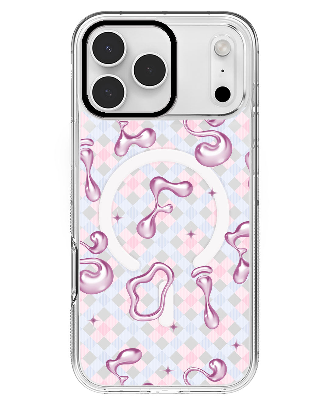iPhone Rearguard MagSwap - Pink Chrome Monogram