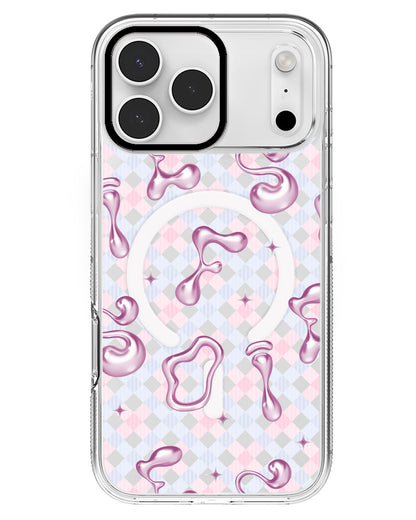 iPhone Rearguard MagSwap - Pink Chrome Monogram