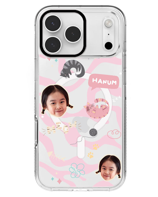 iPhone Rearguard MagSwap - Face Grid Kitty