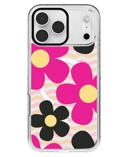 iPhone Rearguard MagSwap - Daisy Hot Pink