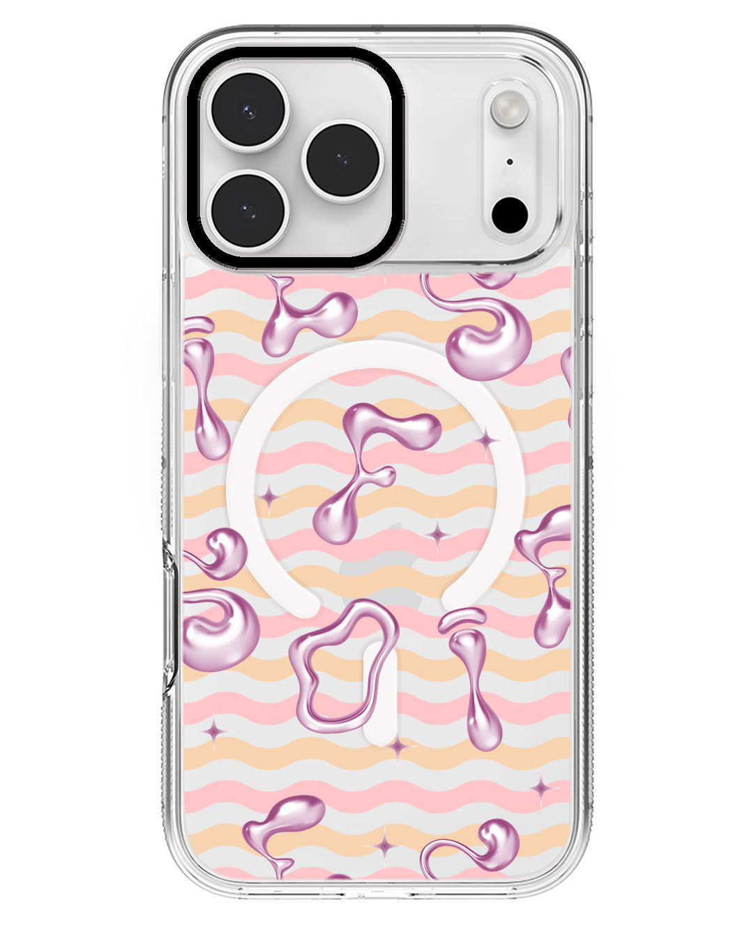 iPhone Rearguard MagSwap - Pink Chrome Monogram