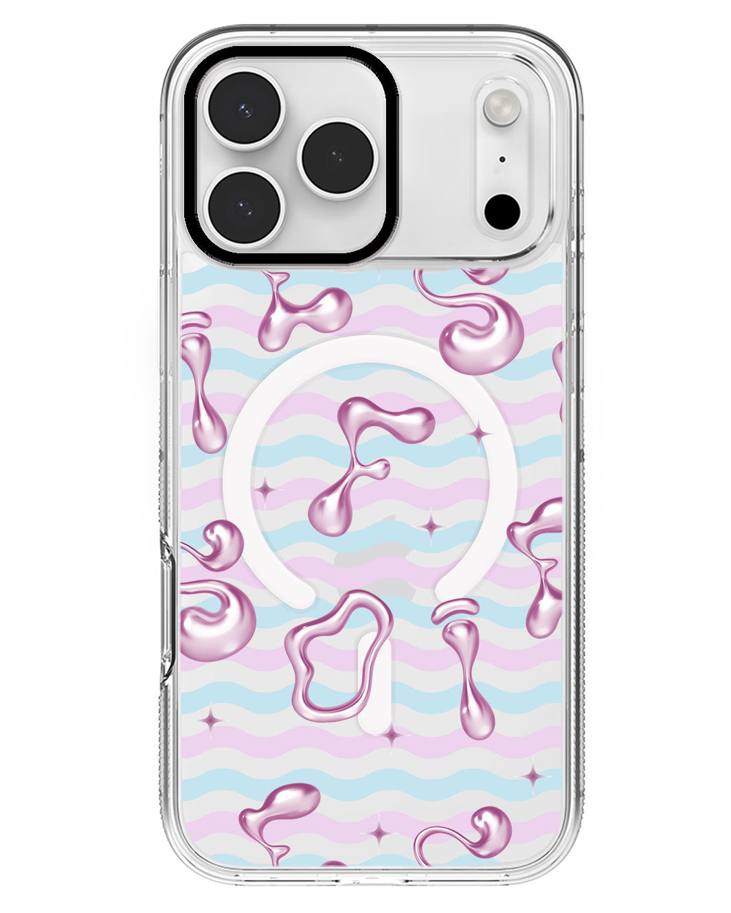 iPhone Rearguard MagSwap - Pink Chrome Monogram