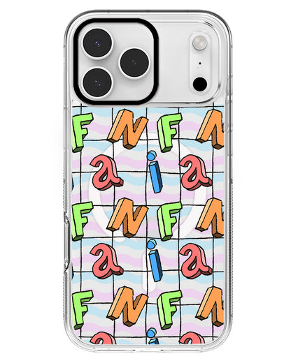 iPhone Rearguard MagSwap - Playful Monogram