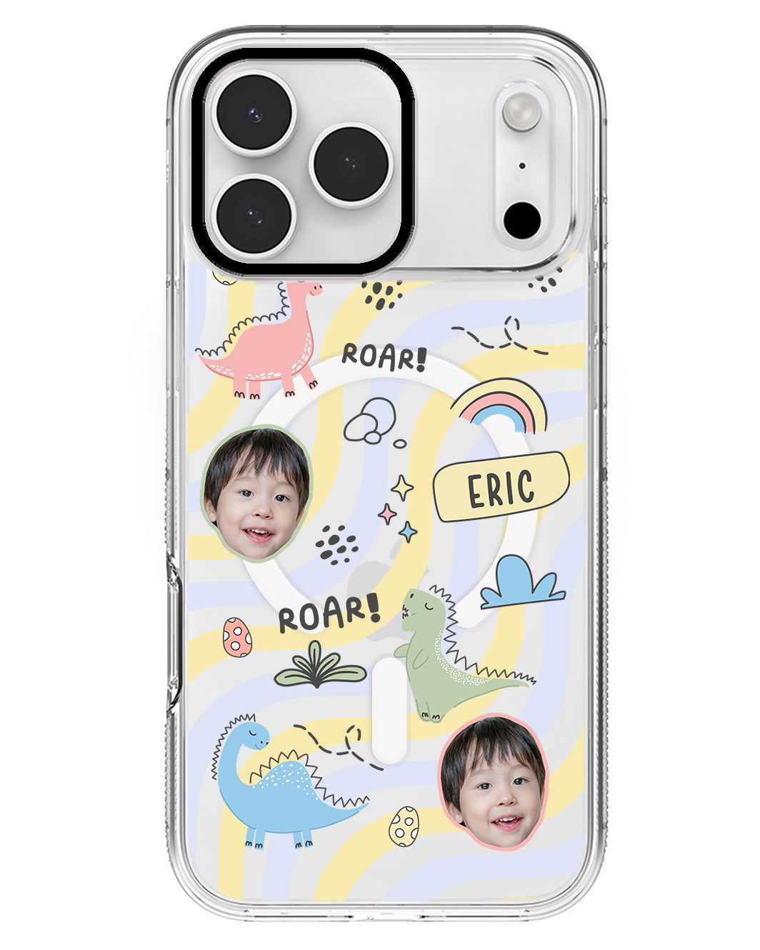 iPhone Rearguard MagSwap - Face Grid Dino