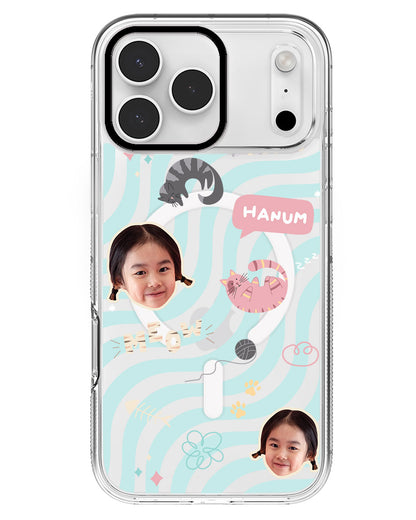iPhone Rearguard MagSwap - Face Grid Kitty
