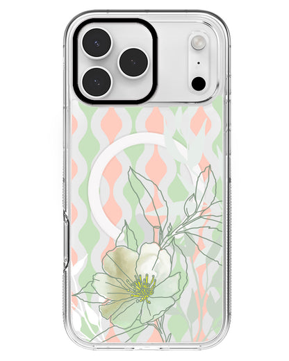 iPhone Rearguard MagSwap - Greenmint Lily