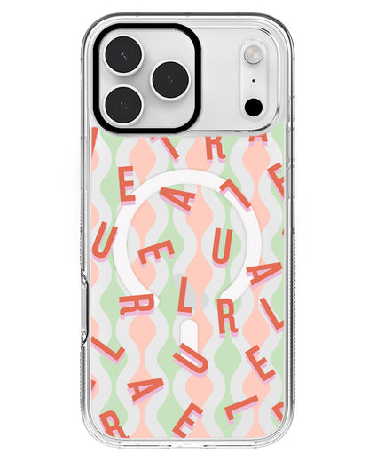 iPhone Rearguard MagSwap - CUSTOM MONOGRAM 1.0 Coral