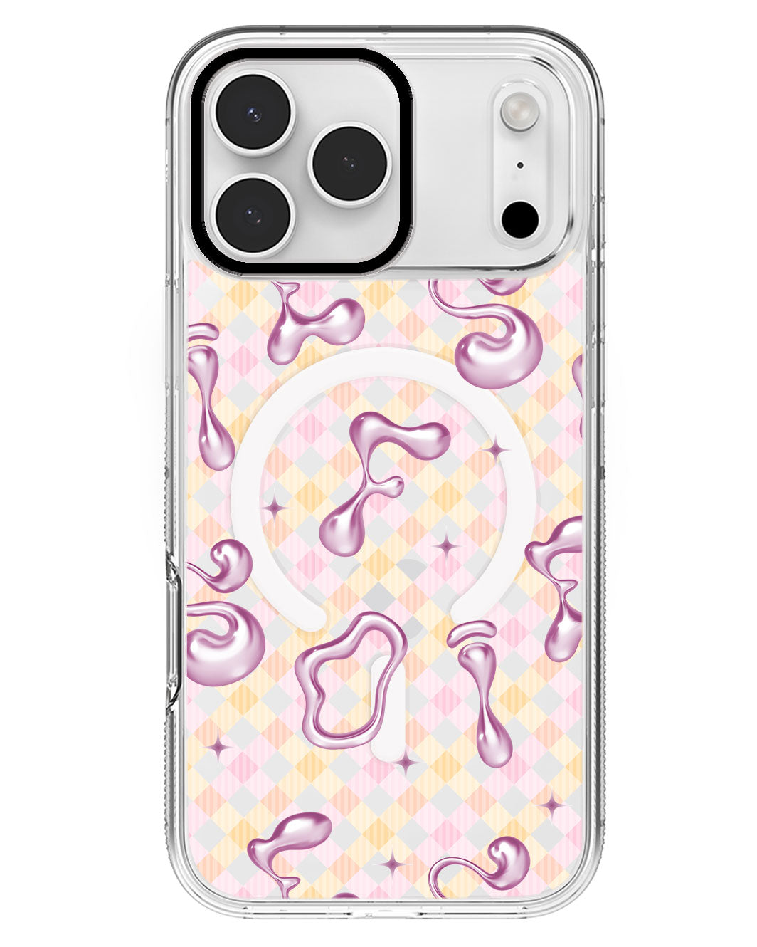 iPhone Rearguard MagSwap - Pink Chrome Monogram